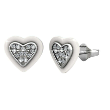 LOVE - ékszerdobozos Swarovski kristályos fülbevaló - fehér fülbevaló