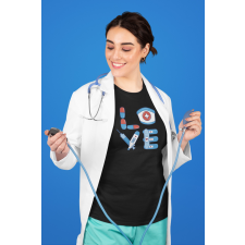  Love feliratú fekete póló egyedi ajándék