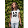 LOVE korcsolyás fehér póló