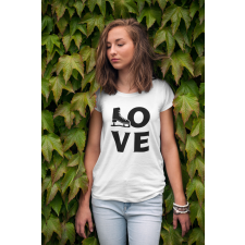  LOVE korcsolyás fehér póló egyedi ajándék