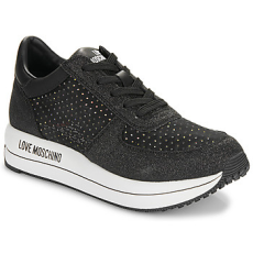 Love moschino Rövid szárú edzőcipők STRASS MESH   GLITTER Fekete 39
