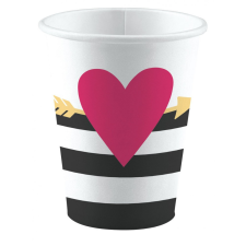  Love papír pohár 8 db-os 250 ml party kellék
