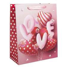 LOVE szíves lufis ajándéktasak - 32x26 cm ajándéktasak