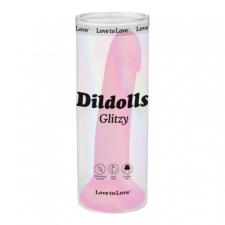 Love to Love Dildolls Glitzy - tapadótalpas szilikon dildó (pink) műpénisz, dildó