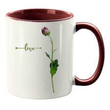  Love Virággal Bögre (másik oldalra fotó és felirat kérhető) bögrék, csészék