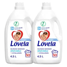 Lovela Baby Hipoallergén folyékony Mosószer fehér ruhákhoz 2x4,5L - 100 mosás tisztító- és takarítószer, higiénia