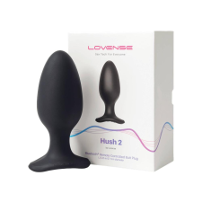 Lovense Hush 2 L - akkus kis anál vibrátor (57mm) - fekete anál