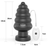 Lovetoy 7" King-Sized Vibrating Anal Cracker - távirányítós, letapasztható anál vibrátor - 18 cm (fekete)