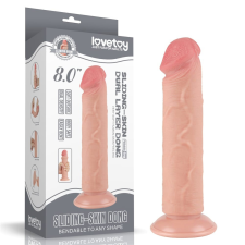 Lovetoy 8'' Sliding Skin Dual Layer Dong Flesh II műpénisz, dildó