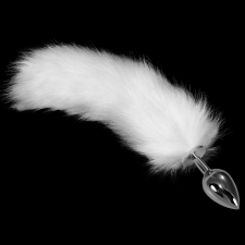 Lovetoy Metal Anal Tail White 1 - fenékdugó anál