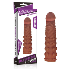 Lovetoy Pleasure X-Tender Penis Sleeve Brown 5 péniszköpeny