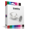 Lovetoy Rosebud Classic Metal Plug L - fém, vízálló anál dildó - 10 cm (ezüst-fekete)