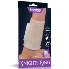 Lovetoy Vibrating Spiral Knights Ring (White) II - vízálló, vibrációs péniszgyűrű (fehér) péniszgyűrű