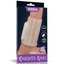 Lovetoy Vibrating Spiral Knights Ring (White) III - vízálló, vibrációs péniszgyűrű (fehér) péniszgyűrű