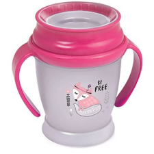 Lovi Cup 360 ° JUNIOR 250 ml fogantyúval INDIA - rózsaszín babaétkészlet