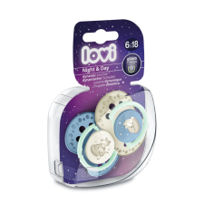 Lovi Dinamikus nyugtató cumi Night&amp;Day 6-18 hó, 2 db (fiú) cumi