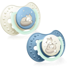 Lovi Night&Day szilikon dinamikus cumi 3-6m fiú, 2 db cumi
