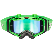 LS2 Aura PRO motokrossz szemüveg fekete-zöld irídium plexi motoros szemüveg
