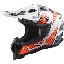 LS2 Helmets LS2 cross sisak - MX700 Subverter – fényes fehér/narancs bukósisak