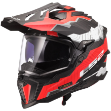 LS2 MX701 Explorer C Trick enduro motoros bukósisak fehér-piros bukósisak