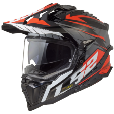 LS2 MX701 Explorer Spire enduro motoros bukósisak szürke-piros bukósisak