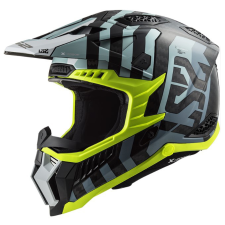 LS2 MX703 C X-Force Barrier motocross bukósisak fekete-kék-fluo sárga bukósisak
