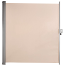 LUARO behúzható napellenző 180 x 400 cm bézs színű, oldalsó terasz napellenzője kerti bútor