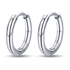 LUCA BARRA Acél karika fülbevaló, 14 mm fülbevaló