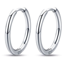 LUCA BARRA Acél karika fülbevaló, 19 mm fülbevaló