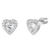 LUCA BARRA Hearts With White Zircons