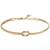 LUCA BARRA Ip Gold Steel Bracelet With Knot