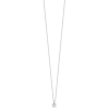 LUCA BARRA Steel Light Point Necklace With White Crystal