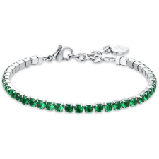 LUCA BARRA Teniszkarkötő, zöld kristályok (8055176685478) karkötő