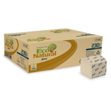 LUCART ECO Natural 210I hajtogatott toalattpapír, 2 rétegű, barna, 40x210lap/karton higiéniai papíráru