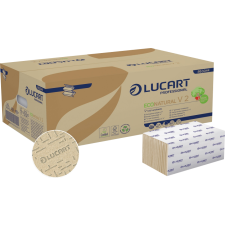  Lucart EcoNatural V2 környezetbarát hajtogatott kéztörlő - 2 rétegű, 190 lapos (Karton - 20 csomag) higiéniai papíráru