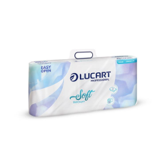 LUCART Toalettpapír, 2 rétegű, kistekercses, 10 tekercs, lucart "soft", fehér 811c09 higiéniai papíráru