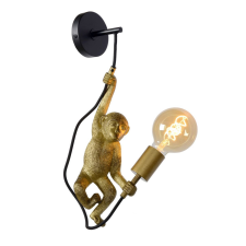 Lucide Chimp fekete falikar (LUC-10202/01/30) E27 1 izzós IP20 világítás