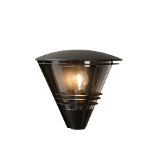 Lucide Livia fekete-átlátszó kültéri fali lámpa (LUC-11812/01/30) E27 1 izzós IP44 kültéri világítás