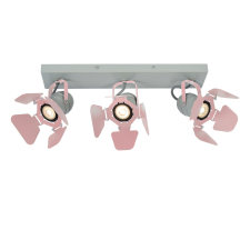 Lucide Picto pink-szürke gyerek mennyezeti lámpa (LUC-17997/03/66) GU10 3 izzós IP20 világítás