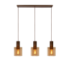 Lucide Toledo borostyán-réz függesztett lámpa (LUC-74405/03/62) E27 3 izzós IP20