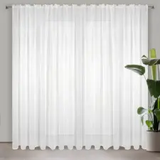  Lucy fényáteresztő függöny voile anyagból Fehér 200x270 cm lakástextília