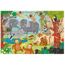 Ludattica Giant Floor Puzzle, Happy Jungle, 48 pieces (74853) puzzle, kirakós