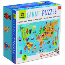 Ludattica Giant Floor Puzzle World Map, 48 pieces (20521) puzzle, kirakós