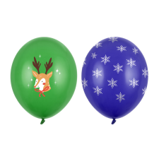 Lufi 30 cm, Merry Christmas, mix (1 pkt / 50 db.) party kellék
