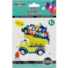 Lufi fólia Happy Birthday autó 72cm 614384 party kellék