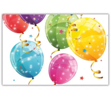 Lufis Sparkling Balloons, Lufis papír asztalterítő 120x180 cm FSC party kellék