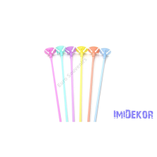  Lufitartó + pálca 40 cm színes 100db/cs - Türkiz dekorációs kellék