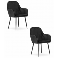  LUGO szék - fekete bársony / 2 db fekete láb bútor