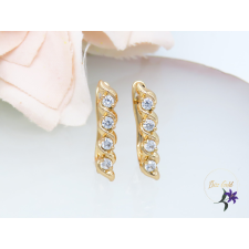  Lujzi fehér köves fülbevaló-18K fülbevaló