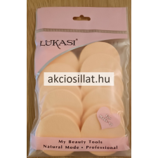 Lukasi Kozmetikai szivacs 12 db-os kör alakú bézs smink kiegészítő